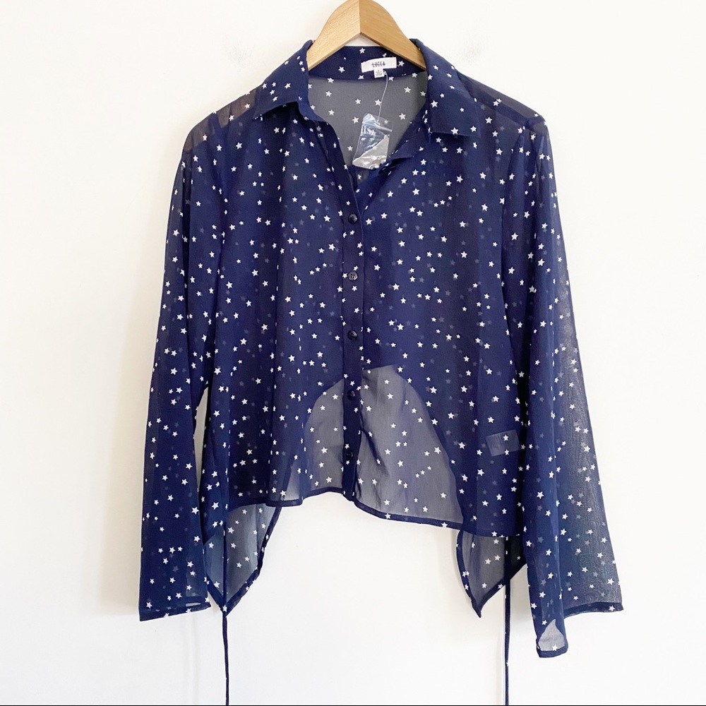 Free People X Lucca star print blouse